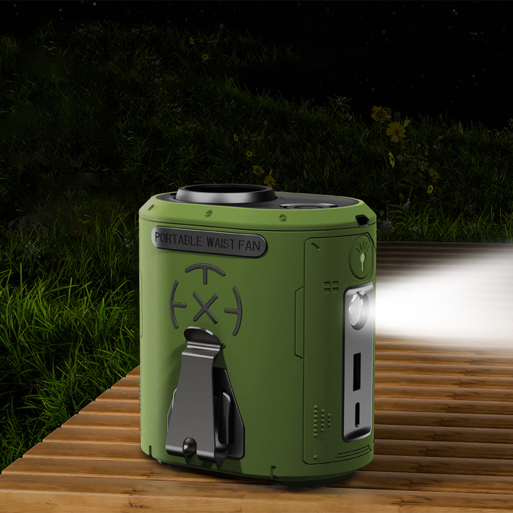 Ventilateur Portable Techsuit Z14 avec batterie externe 5000mAh, Gris