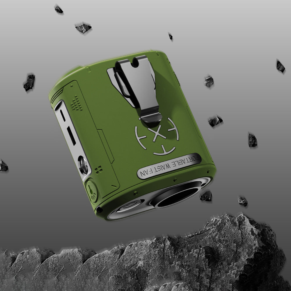 Tragbarer Ventilator Techsuit Z14 mit externem Akku 5000mAh, Grün