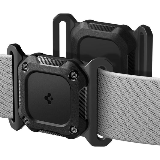 Halsband Huisdier met Spigen Tough Armor Houder voor Apple AirTag, Zwart